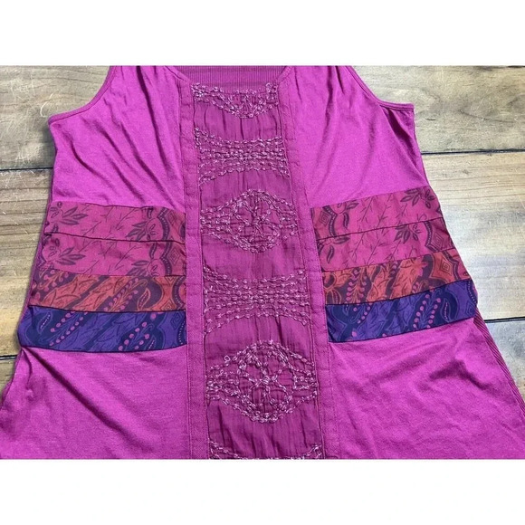 Burning Torch Women's Racerback Sleeveless Tank Scoop Neck Pink Size Medium - Picture 2 of 8